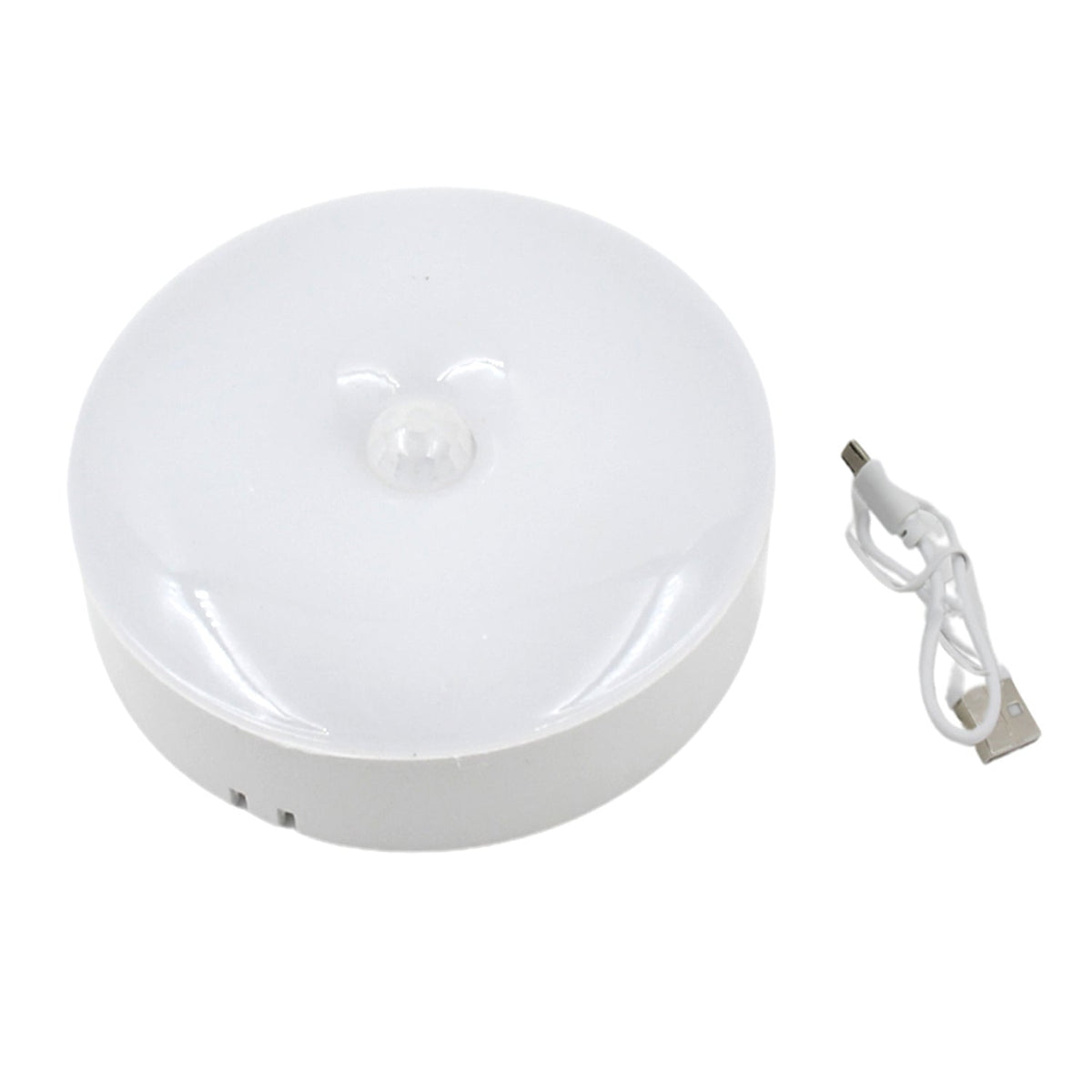 Round LED motion sensor light, 8 LEDs, for automatic and efficient lighting